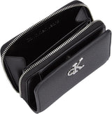 Calvin Klein dámská peněženka s minimálním monogramem na zip kolem Kleina, černá (černá), dámská peněženka Naty Shop jedné velikosti