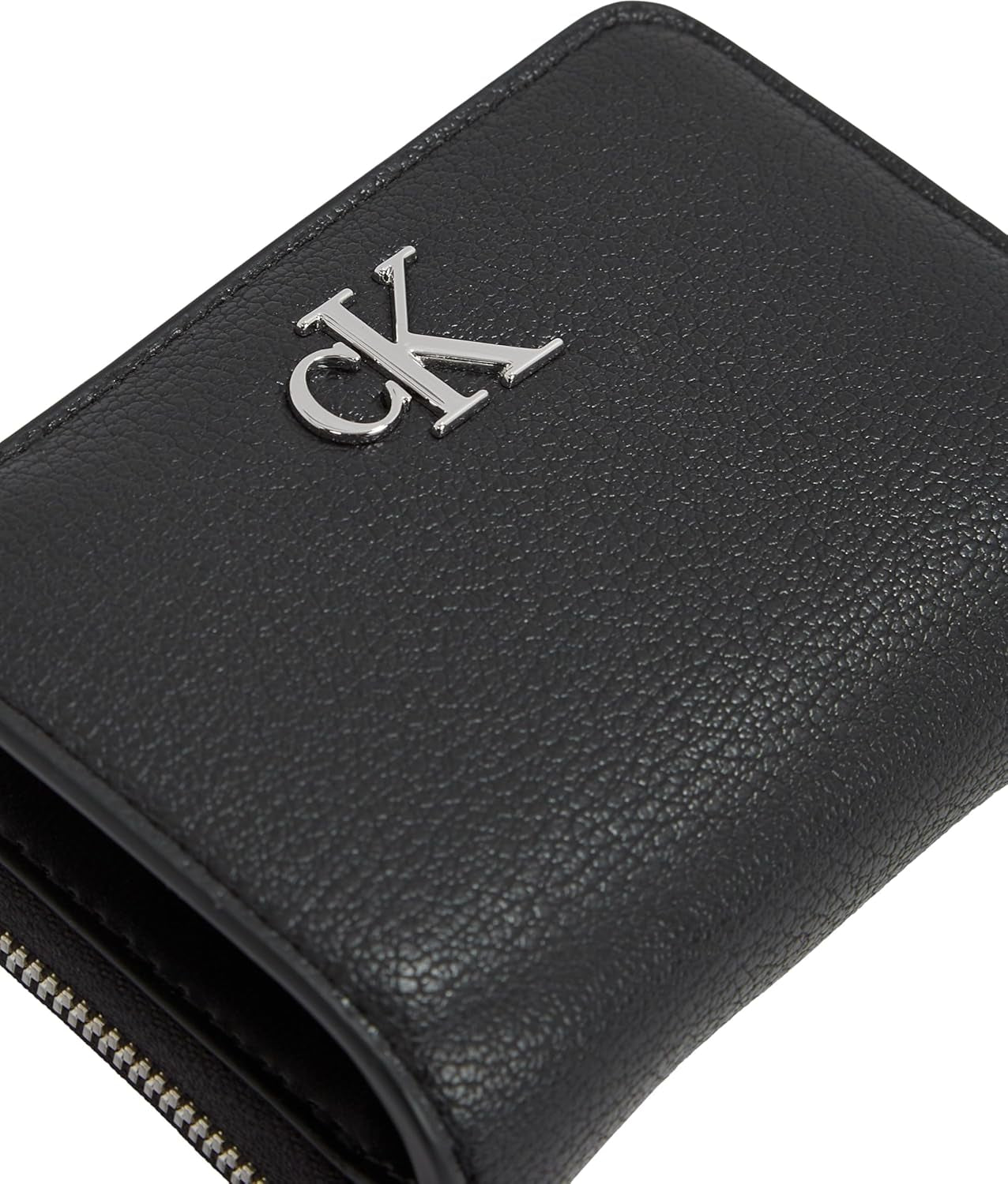 Calvin Klein dámská peněženka s minimálním monogramem na zip kolem Kleina, černá (černá), dámská peněženka Naty Shop jedné velikosti