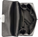 Calvin Klein dámská taška Turn Lock - 2 v 1, veganská kůže, 3 kapsy Becky Turnlock taška přes rameno, černo/stříbrné dámské tašky Naty Shop