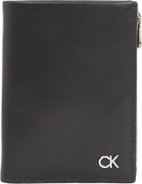 Calvin Klein KOVOVÁ CK TRIFOLD 6CC W/DETACH C Pánská peněženka, Černá (Ck Black), OS Pánská peněženka Naty Shop Výchozí název