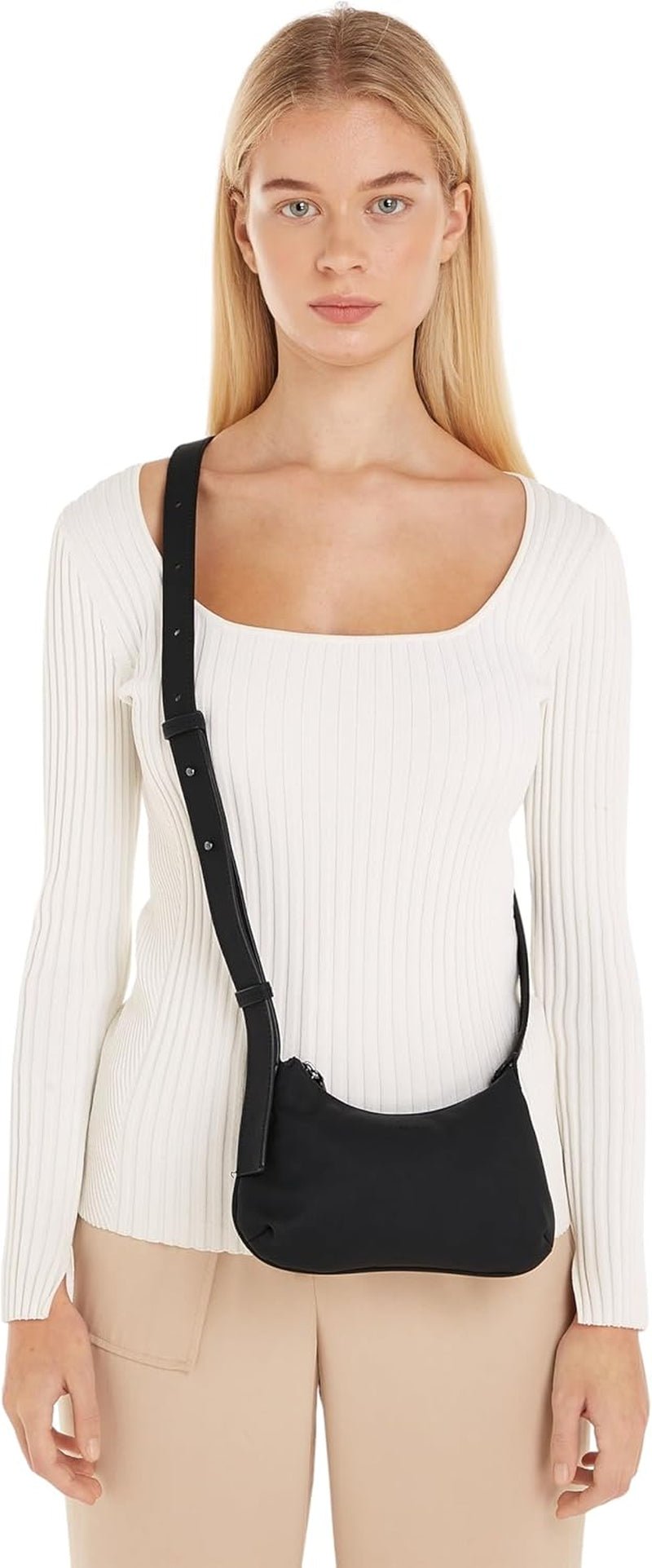 Calvin Klein Crossbody Klein kabelka přes rameno na zip, černá (Ck Black), dámské tašky přírodní velikosti Naty Shop