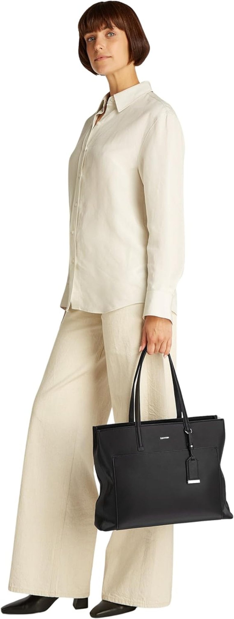 Calvin Klein Dámské Shopper Must Medium se zipem, Černá (Ck Black), Univerzální dámské tašky Naty Shop