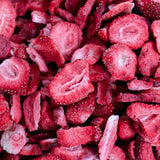 Lyofilizované jahody 150g - Lyofilizované plátky jahod - Lyofilizované sušené ovoce - Sušené jahodové ovoce - Perfektní na pečení, zdobení, svačiny, müsli, dezerty Dehydrované produkty Naty Shop