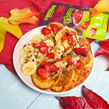 Lyofilizované jahody 300g: neslazené sušené plátky jahod - Lyofilizované jahody s čistým ovocem, plné chuti: lyofilizované bobule - NUTRIPUR sušené ovoce Dehydrované produkty Naty Shop