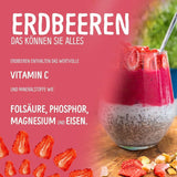 Bio lyofilizované jahody: 70 g sušených jahod do smoothie bowl, müsli, polevy na kaši - lyofilizované jahody bez přidaného cukru - lyofilizované jahody - ovoce NutriPur Dehydrované produkty Naty Shop
