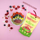 Bio lyofilizované jahody: 70 g sušených jahod do smoothie bowl, müsli, polevy na kaši - lyofilizované jahody bez přidaného cukru - lyofilizované jahody - ovoce NutriPur Dehydrované produkty Naty Shop