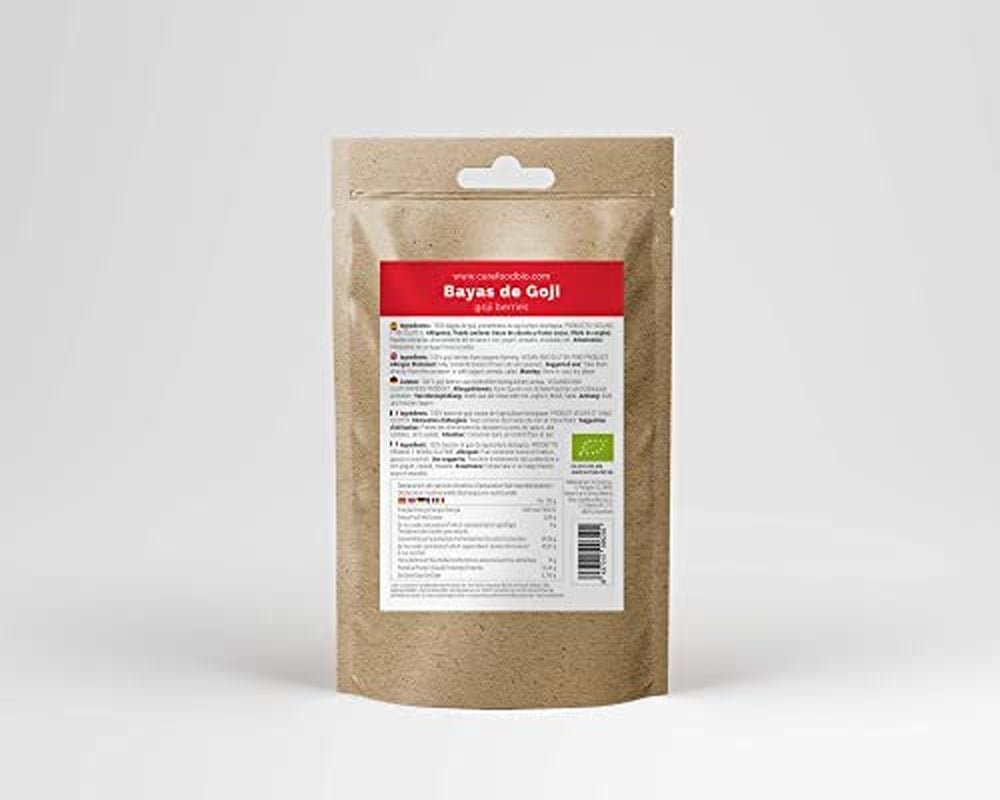 Carefood - Bio Goji Fruit - Superfood 100% přírodní sušené ovoce - Bio svačinka bez přidaného cukru a vhodná pro vegany - sladká chuť s mírnou kyselostí - 200 g Naty Shop dehydratované produkty