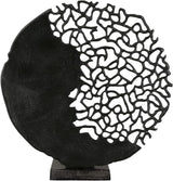 Casablanca moderní design GILDE socha Osaka černá V: 44 cm Š: 41 cm H: 10 cm 43491 Sošky a plastiky Naty Shop Černá Výška 44 cm