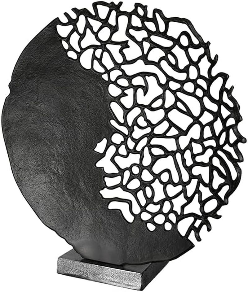 Casablanca moderní design GILDE socha Osaka černá V: 44 cm Š: 41 cm H: 10 cm 43491 Sošky a plastiky Naty Shop