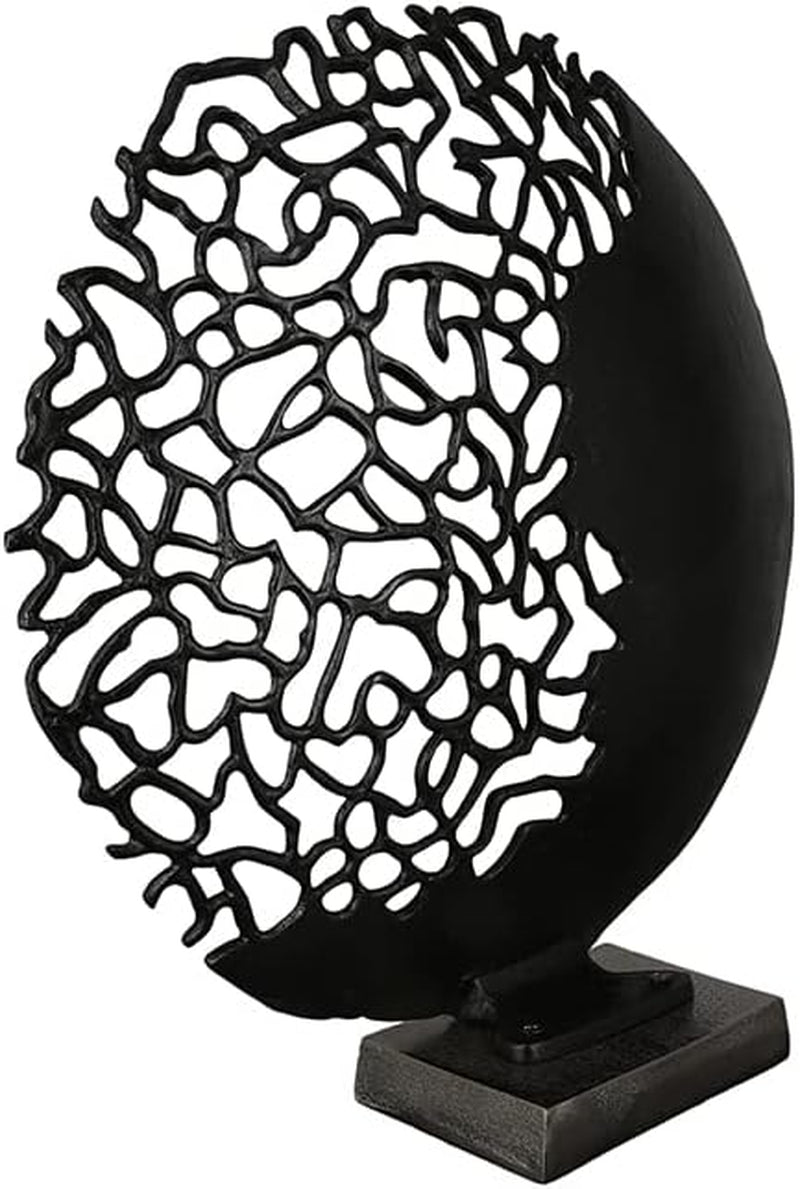 Casablanca moderní design GILDE socha Osaka černá V: 44 cm Š: 41 cm H: 10 cm 43491 Sošky a plastiky Naty Shop