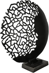 Casablanca moderní design GILDE socha Osaka černá V: 44 cm Š: 41 cm H: 10 cm 43491 Sošky a plastiky Naty Shop