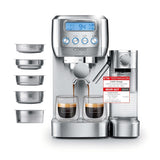 CASO EspressoGourmet Crema - espresso kávovar Portafilter s napěňovačem mléka, espresso, cappuccino, nerezový portafiltr, pumpa ULKA 20 bar, kávovar, mletá káva, kapsle ESE