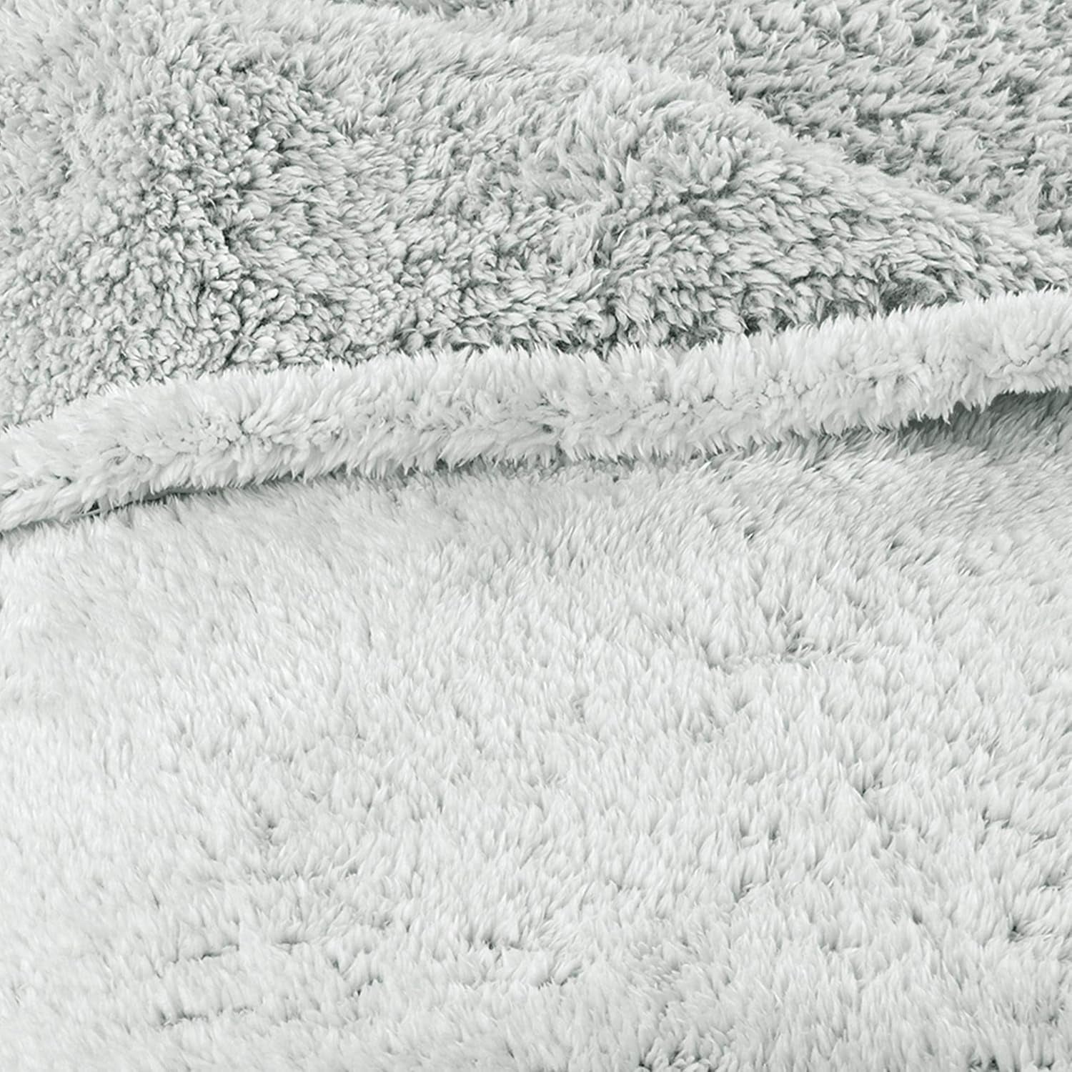 Aqua-Textil Nadýchaná plyšová přikrývka 150 X 200 Cm Šedá Bílá Melange Plyšová TV přikrývka Přehoz Sherpa Fleece Oeko-Tex Ottawa Postele a přikrývky Besuche den aqua-textil-Store