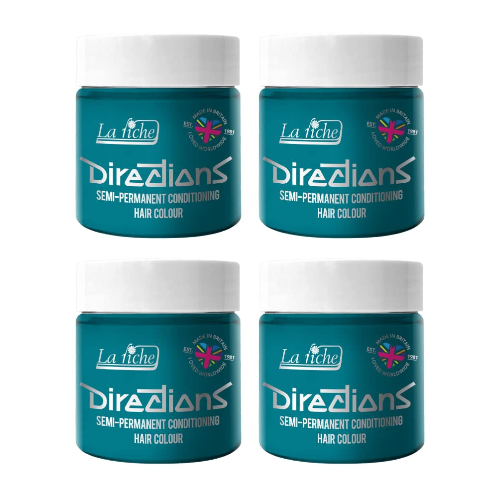 Directions semipermanentní barva na vlasy 100 ml box 4 balení (Pillarbox Red) Naty Shop Tyrkysová barva na vlasy 100 Ml (balení 4 ks)