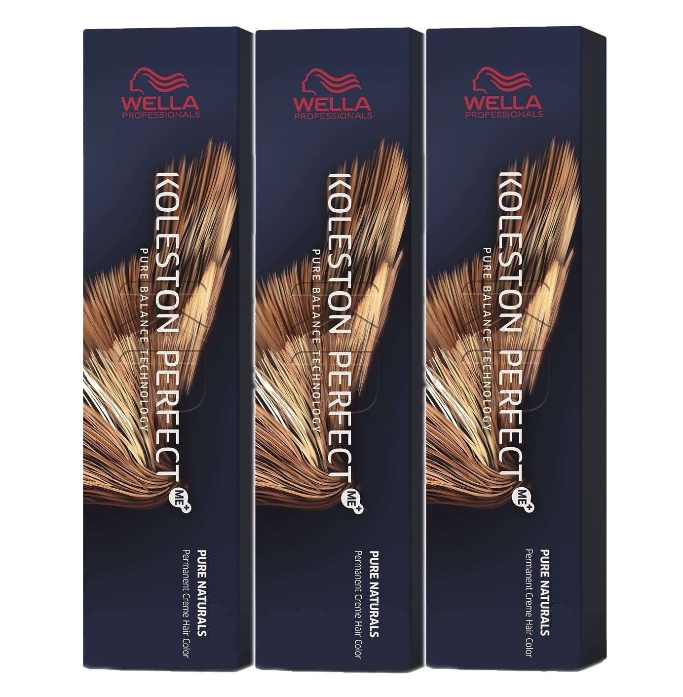 Sada 3 ks Wella Koleston Perfect ME+ 7/03 Natural Medium Golden Blonde 60ml Naty Shop Hair Dye Výchozí název