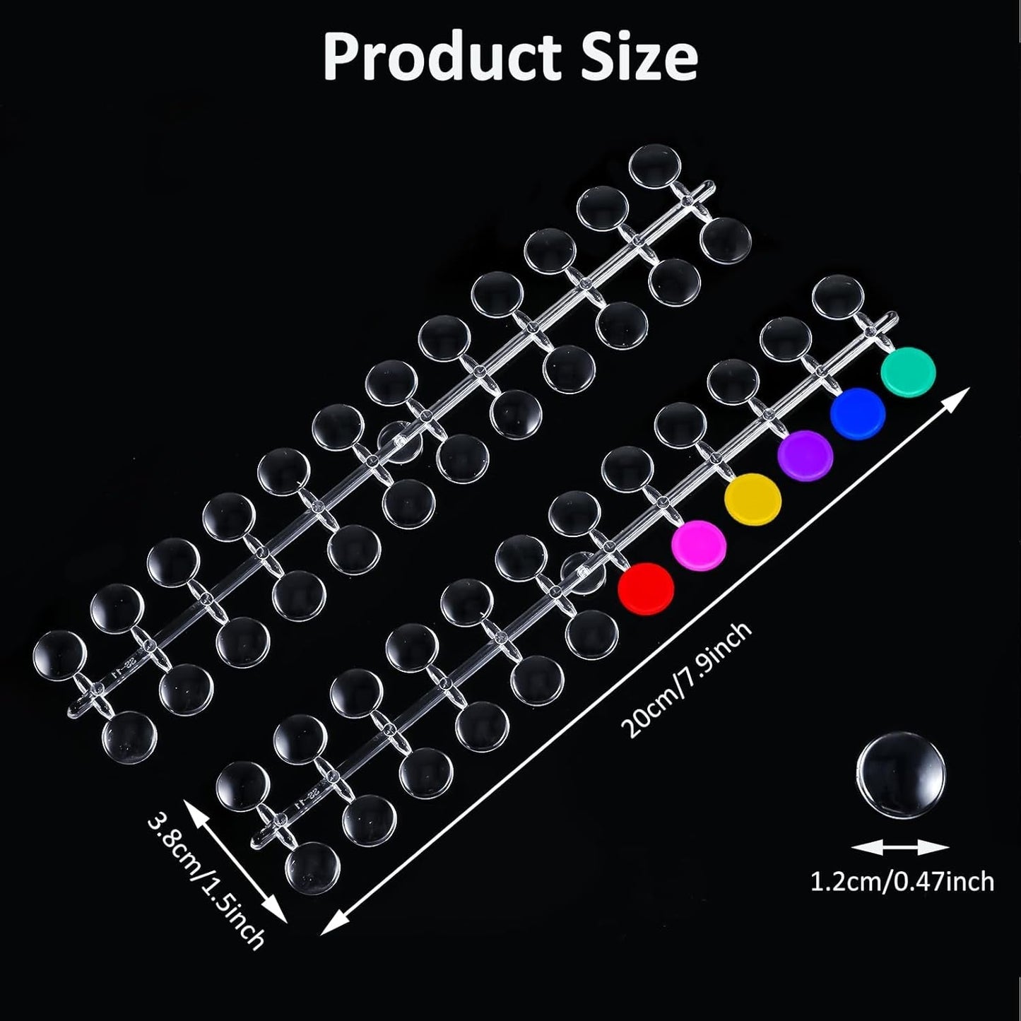240 Stück Nagel Display Punkt Farbpunkte,Transparentní Nail Art Display,Nagellack Displays Rund Für Nagelstudio Und Anfänger,Diy Nail Art Nagelstudios