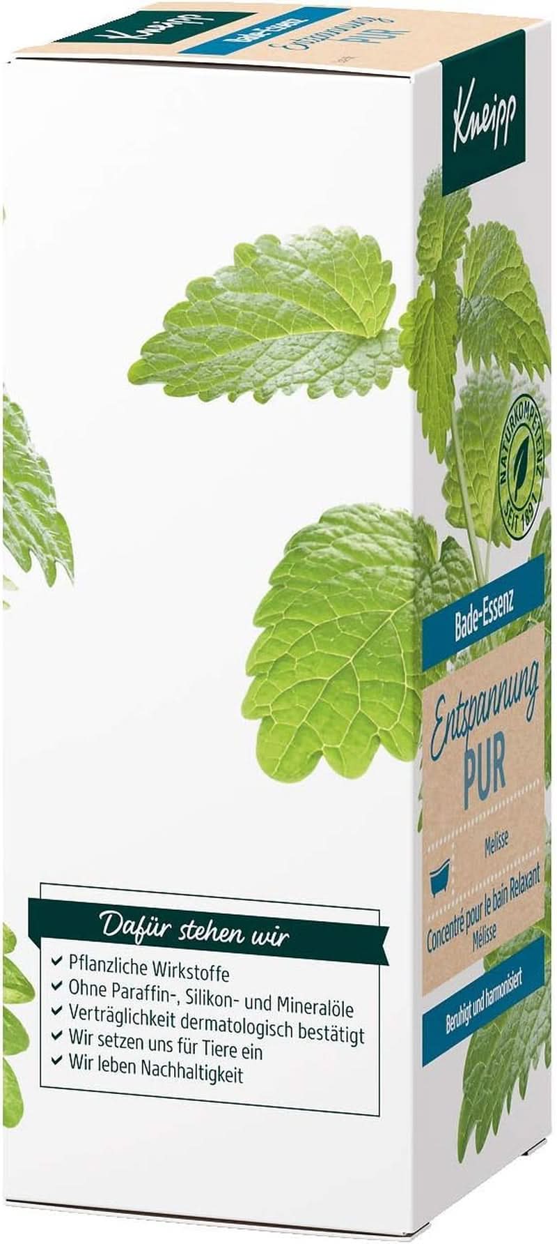 Kneipp Bade, koupelový olej s přírodním esenciálním olejem indické meduňky a extraktem z meduňky, 100 ml Naty Shop
