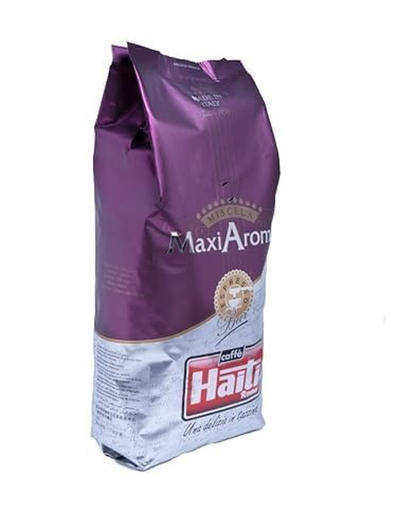 Káva Caffè Haiti Roma Maxi Aroma v 1 kg balení. Vyvážená směs, řemeslně pečená, vyrobená v Itálii.