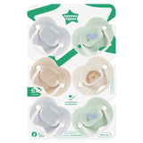 Dudlíky Tommee Tippee Anytime, 0-6 měsíců, balení 6 symetrických dudlíků, bez BPA