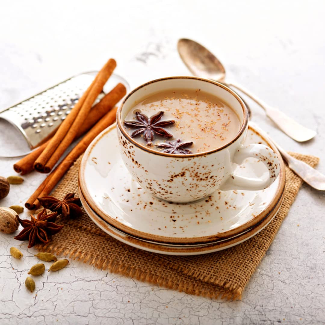 Indický sypaný čaj Masala Chai | 50 šálků, směs černého čaje, skořice, kardamom, černý pepř | Kořeněný čaj Masala | Chai Latte Suite 3,53 oz/ 100 g sáček