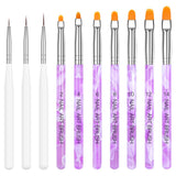 Set Pinsel Pinsel, 10-ti teilig Gelnägel Pinsel Nagellackstift Acrylpinsel Für UV Gel Nägel Acrylfingernägel Nailart Maniküre Nageldesign Zubehör