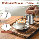 Hrnek na mléko, 350 ml Hrnek na mléko z nerezové oceli s odměrkou, příslušenství pro baristy, Hrnek na mléko na Cappuccino, Espresso, Latte Art, Milovníci kávy, Stříbro, 355 ml