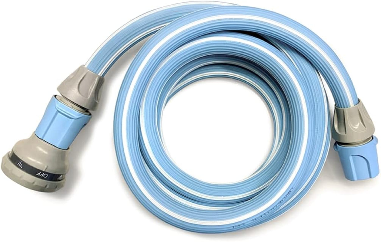 Magic Blue 10metrová prodlužovací zahradní hadice odolná proti uzlu a kroucení se sáčkem a rozprašovací tryskou