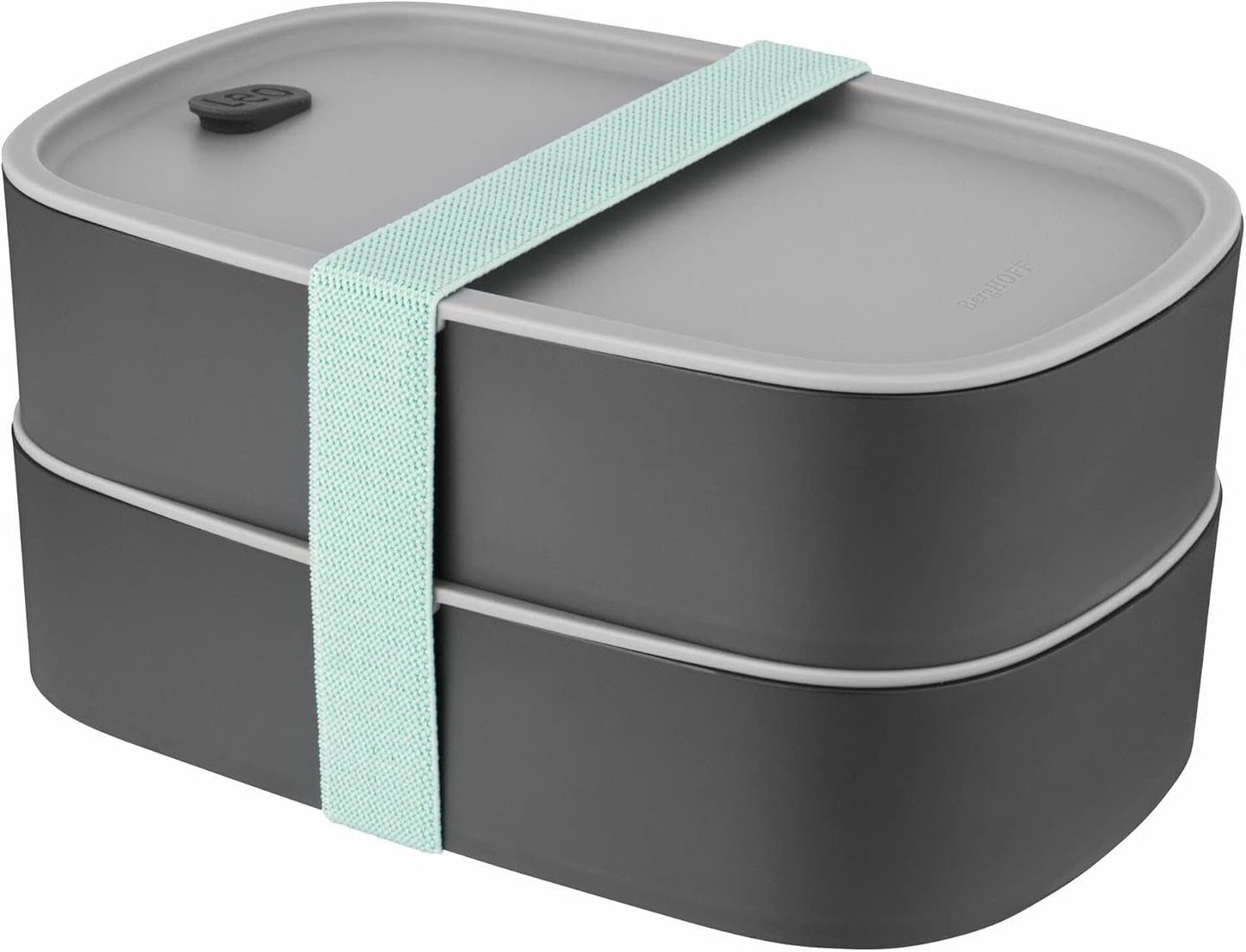 BergHoff dvojitý bento box - Leo (sada obědového boxu 19x12,5x9 cm, dva boxy, vhodné do mikrovlnné trouby, vzduchotěsné těsnění, vhodné na mytí v myčce, ideální na svačiny / svačiny / salát) 3950126 Dózy na potraviny Naty Shop Classic