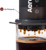 Originální kávovar a espresso AeroPress, přenosný baristický kávovar s komorou, plunžrem a filtry, kávovar Rapid a espresso