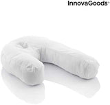 Innovagoods Ergonomický polštář ve tvaru U pro boční spáče, ideální pro těhotenství, podporuje klidné dýchání, omezuje chrápání, bavlna a polyester, bílý, 39 x 57 x 14 cm krční ortopedické polštáře Naty Shop