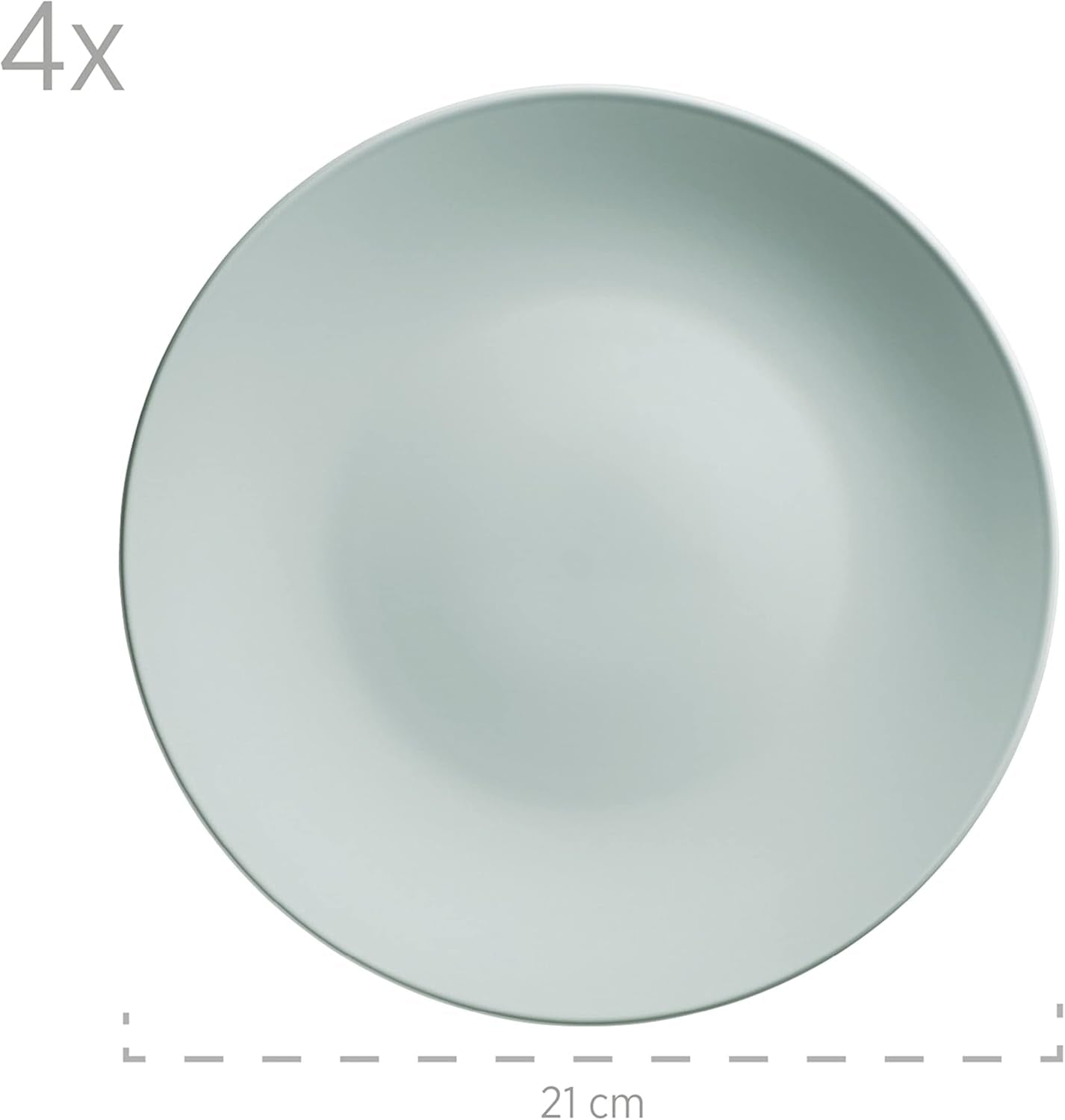 MÄSER Pastel Selection, Modernes Geschirr Set für 4 Personen, 16-teiliges Kombiservice aus Keramik, Steinzeug, Türkis-Grün