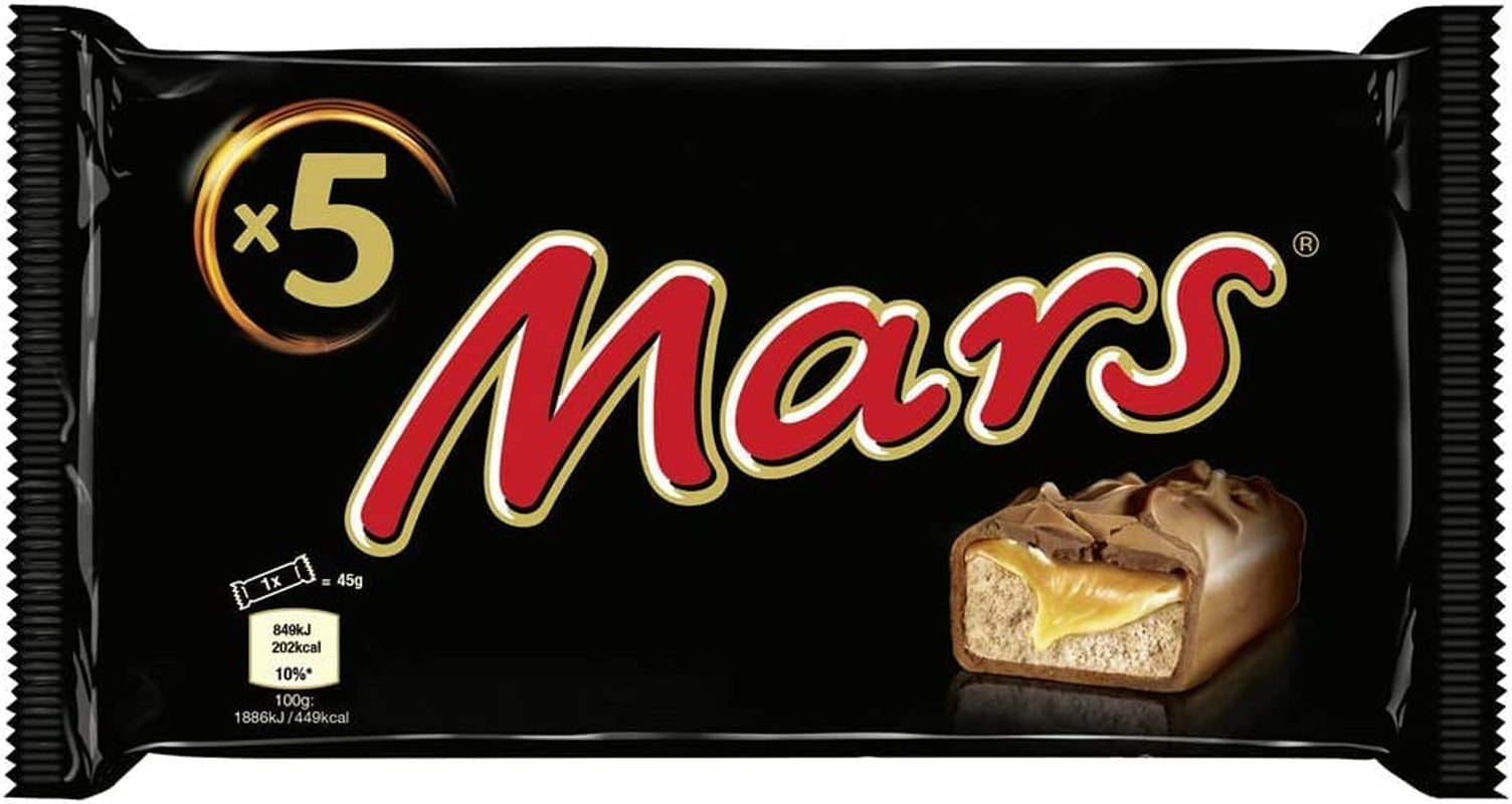 Mars Čokoládové tyčinky Karamelová čokoláda 1 balení 5 tyčinek (1 x 225 g) (balení 2 ks)