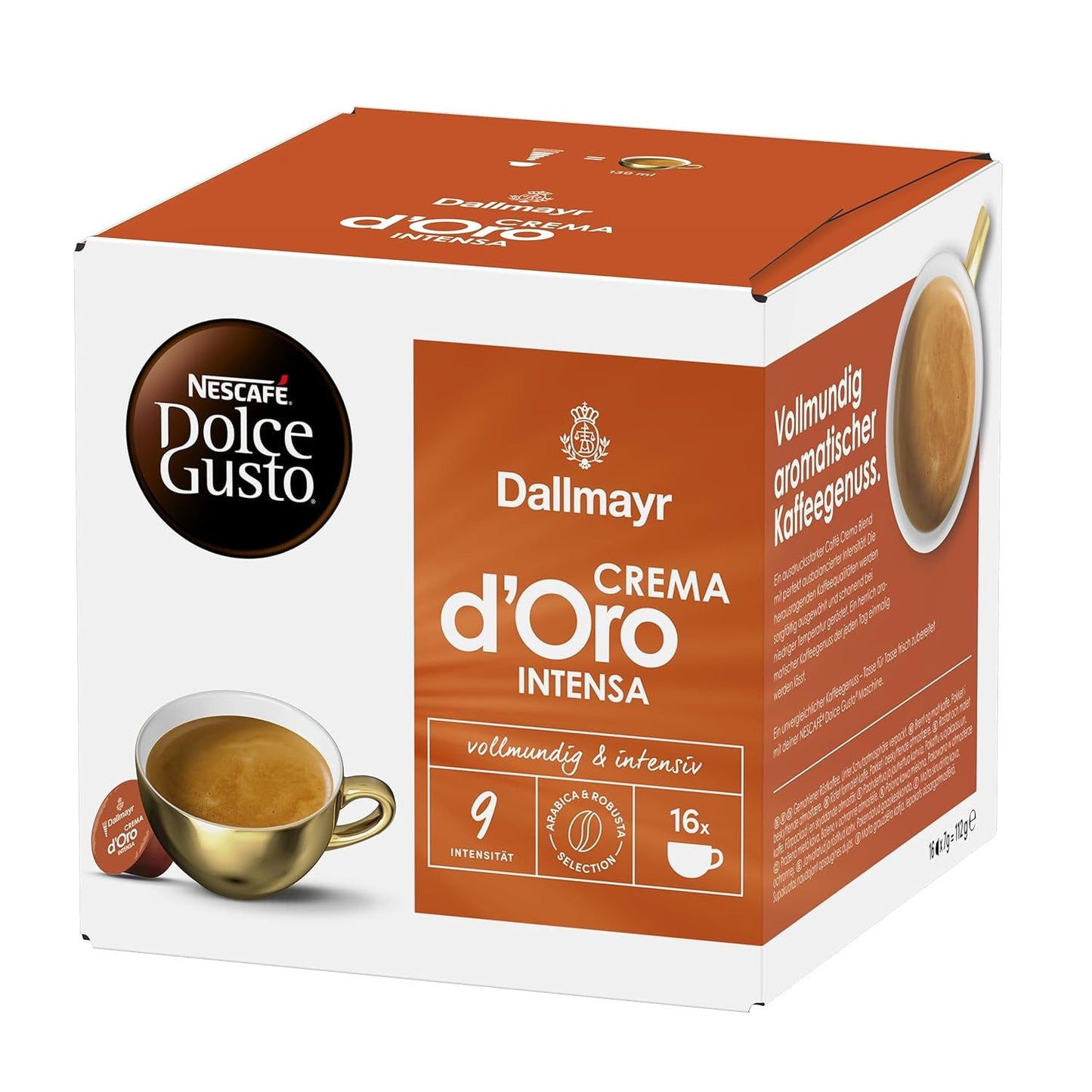 NESCAFÉ DOLCE GUSTO DALLMAYR Crema d'Oro Intensa Kaffeekapseln 3er Pack (3 x 16 kapslí)
