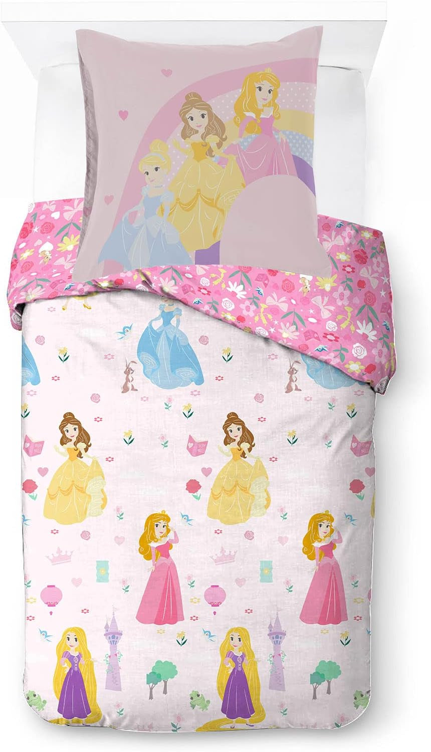 Dětské povlečení, postavičky Disney, 100% bavlna Povlečení dětské Naty Shop Bílá 140X200/65X65 (2 kusy)