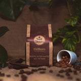 VietBeans Traditional – Ganze Kaffeebohnen – Traditionelle Trommelröstung – Hochwertiger vietnamesischer Kaffee – Geeignet für Fullyautomaten – 250 g