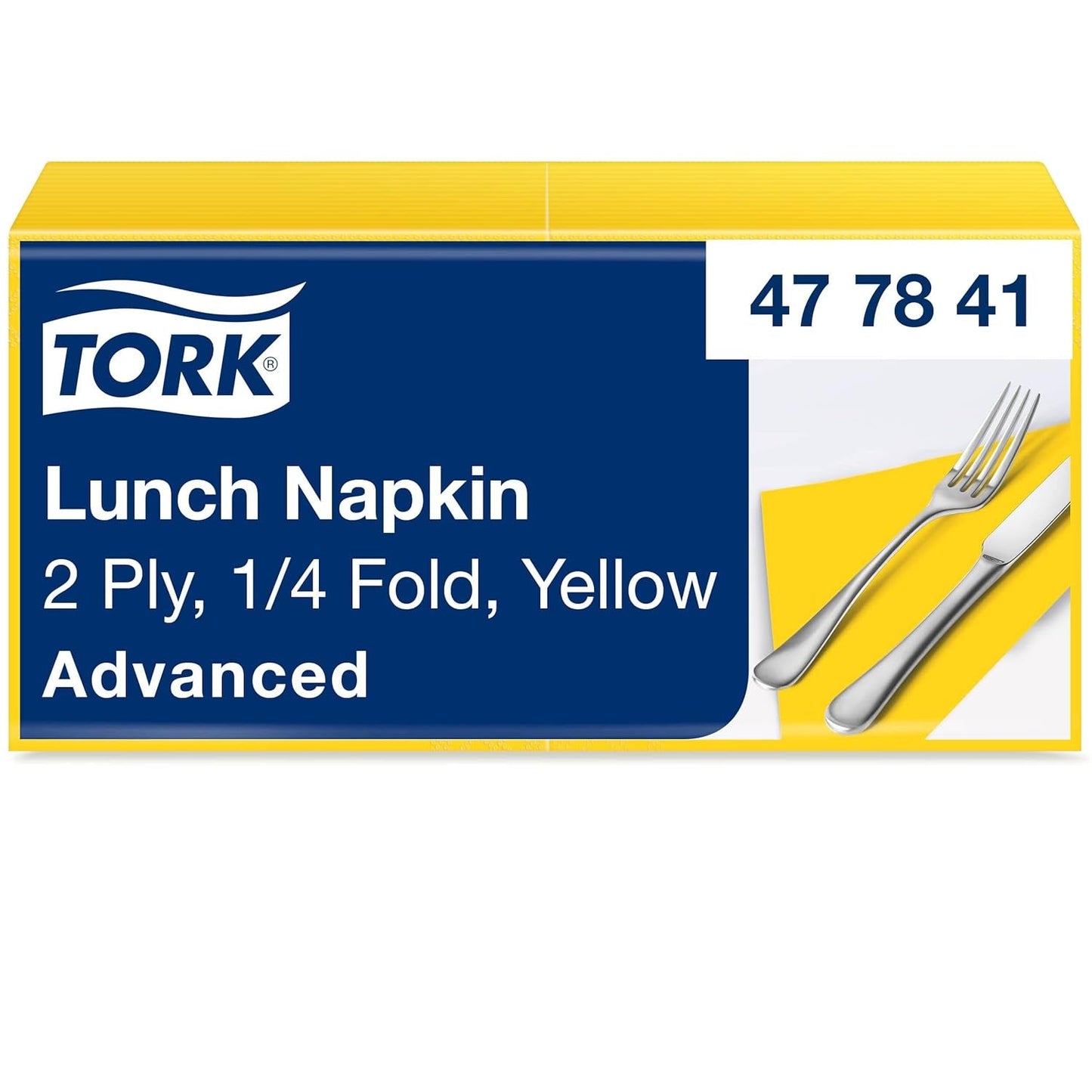 Tork 477840 Limetkové ubrousky na oběd / 2vrstvé ubrousky pro malá jídla nebo svačiny / Pokročilá kvalita / 10 x 200 (2000) papírové ubrousky / 32,6 x 33 cm (d x š) / 1/4 skládání