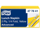 Tork 477840 Limetkové ubrousky na oběd / 2vrstvé ubrousky pro malá jídla nebo svačiny / Pokročilá kvalita / 10 x 200 (2000) papírové ubrousky / 32,6 x 33 cm (d x š) / 1/4 skládání