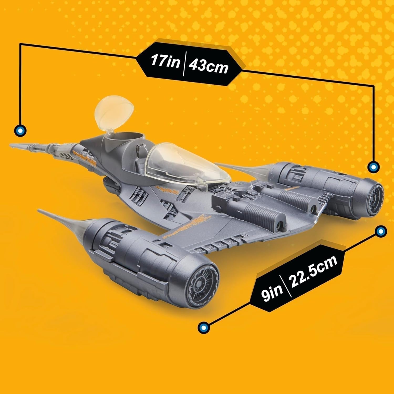 Star Wars Epic Hero Series N-1 Starfighter of the Mandalorian, velké akční figurky a vzrušující doplňky pro napínavé manévry, vzrušující dárkové akční figurky Naty Shop