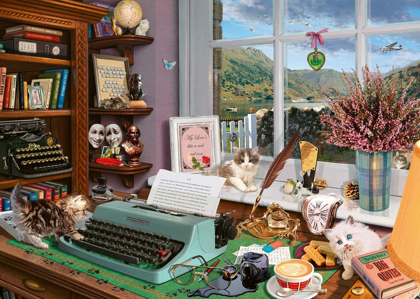 Schmidt Spiele 59920 V kanceláři, 1000 dílků Tajné puzzle Puzzle Naty Shop
