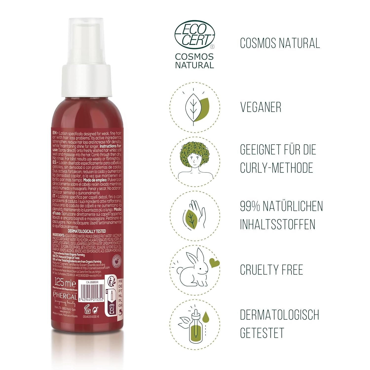 Naturtint, Posilující mléko proti vypadávání vlasů, 125 ml Naturtint vlasová péče
