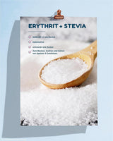 BEZ CUKRU, Erythritol + Stévie Přírodní náhražka cukru bez kalorií 1:1 sladkost ve srovnání s cukrem, bez příchutě, 4,5 kg Sladidla Naty Shop