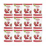 100% jahodové bio ovocné chipsy mrazem sušené jahodové chipsy Balení po 12 kusech (12 x 12 g) a křupavé srdce banán & jahoda bio dětské a kojenecké občerstvení (9 x 30 g) 270 g