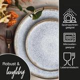 Porcelánová sada nádobí Moritz & Moritz BLOSSOM pro 6 osob, 18 kusů - Moderní nádobí s hravým designem - Snadno udržovatelný kávový servis s talířky a misky - Kombinovaný servis