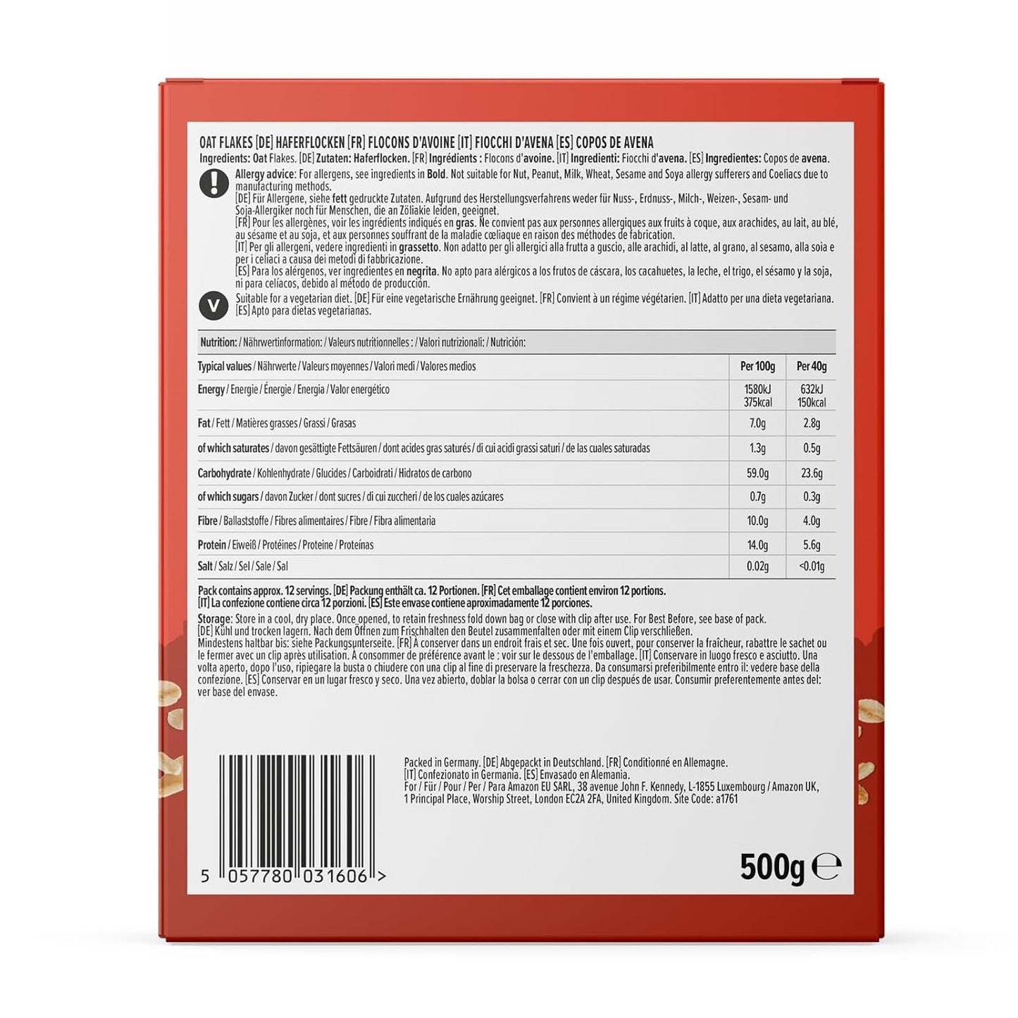 Amazon's Delicate Oatmeal, 500 g