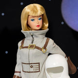 Sběratelská panenka Mattel Barbie Miss Astronaut se stříbrným oblekem, vesmírnými botami a helmou, Vintage reprodukce originálu z roku 1965, panenky JBJ48 Naty Shop