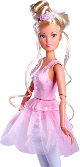 Simba 105733603 - Steffi Love Dancing Ballerina, Steffi jako panenka balerína se zvířecím kamarádem a otočnou sukní, hrací panenka 29 cm, od 3 let