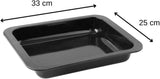 Zenker Ofenbackform (33 X 5 X 25 Cm) SPECIÁLNÍ VAŘENÍ, Rechteckige Auflaufform Mit Enamelle-Versiegelung, Backform Mit Extra Hohem Rand (Farbe: Schwarz), Menge: 1 Stück Formy a plechy na pečení Naty Shop