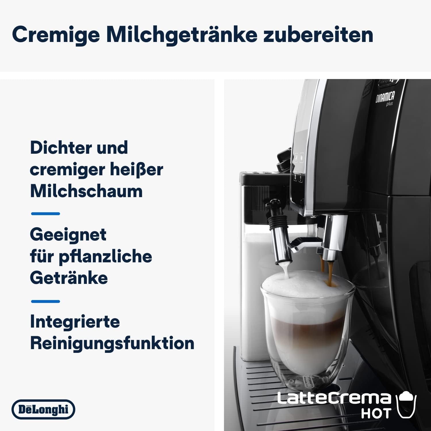De'Longhi Dinamica Plus ECAM 370.70.B Plně automatický kávovar na espresso s mlékem, cappuccinem a espressem LatteCrema, 3,5palcový TFT barevný dotykový displej a ovládání aplikací, funkce kávy, černá