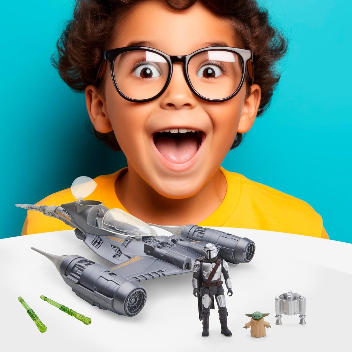 Star Wars Epic Hero Series N-1 Starfighter of the Mandalorian, velké akční figurky a vzrušující doplňky pro napínavé manévry, vzrušující dárkové akční figurky Naty Shop