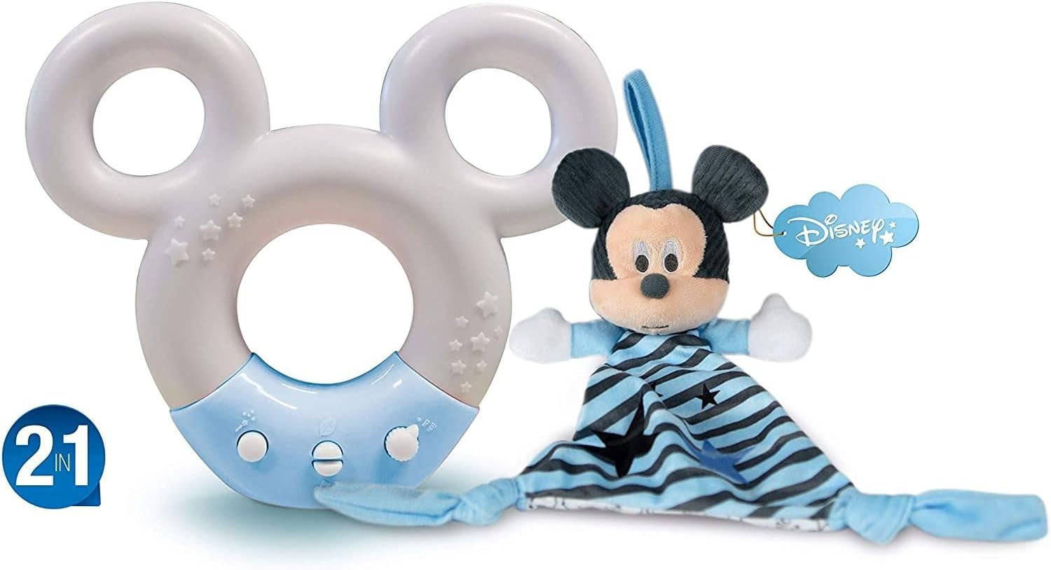 Clementoni 17397 Disney Baby Mickey Zvuková a barevná lampa Noční světlo, vícebarevné Hračky pro miminka Naty Shop